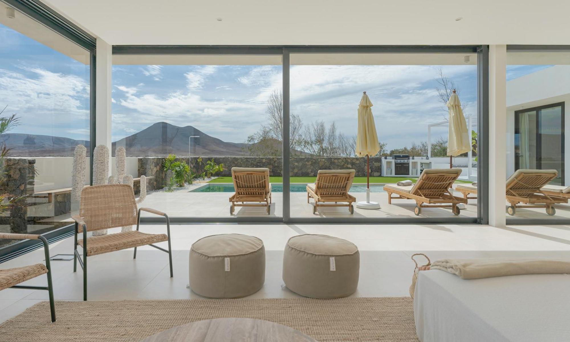 Villa Calma, Vistas A Volcanes Y Atardecer Lajares Kültér fotó